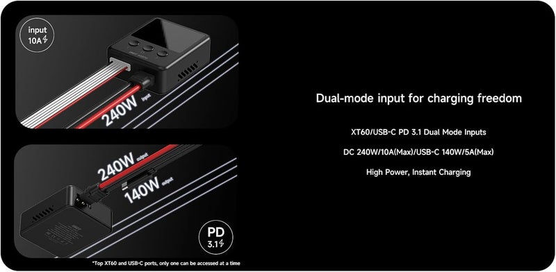 iSDT 608PD Lipo Battery Charger DC 6S/240W/10A USB C 100W/5A Smart Charger for RC Batteries Balance Charger for Life/Lilon/LiPo/LiHV (1-6S),NiMH(1-16S),Pb (1-12S) Batteries - Image 4